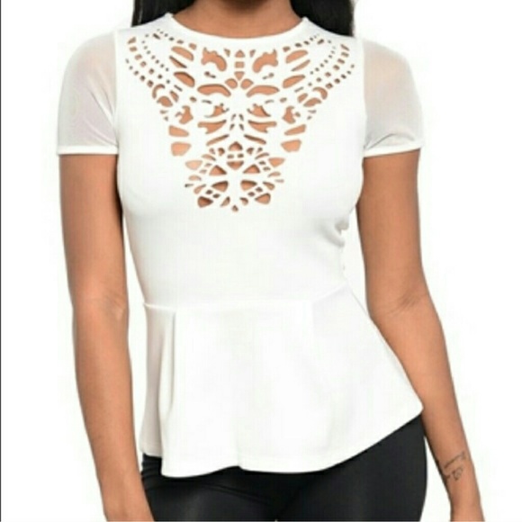 Ivory Peplum Chic Top