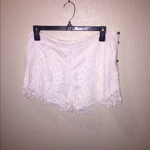 White Lace Shorts