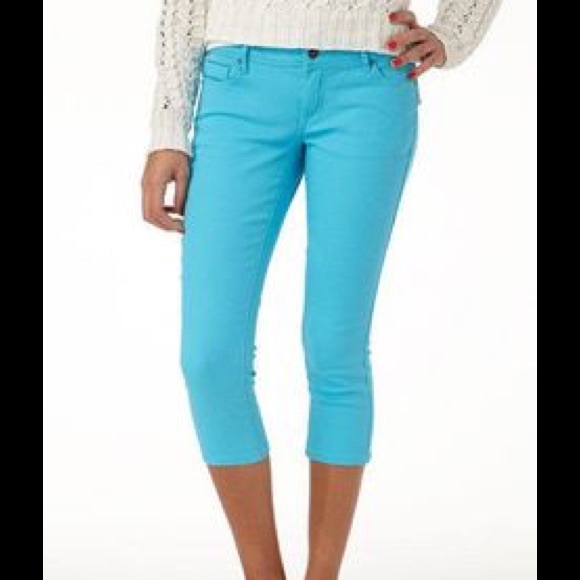 Taylor Super-Skinny Crop Electric Blue
