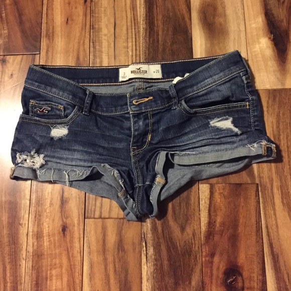 Dark wash Hollister shorts