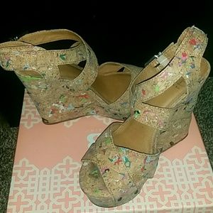 Gianni bini paint splatter wedges