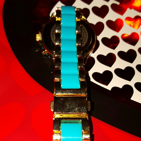 Vise versa watch blue & gold porcelain - Picture 3 of 4