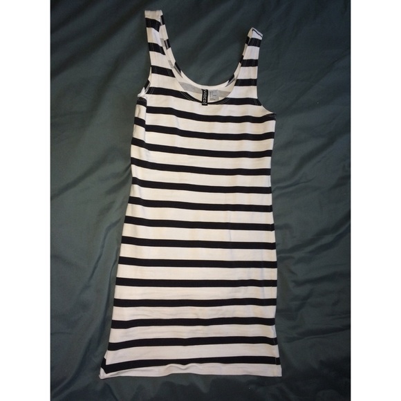 White Striped Dress