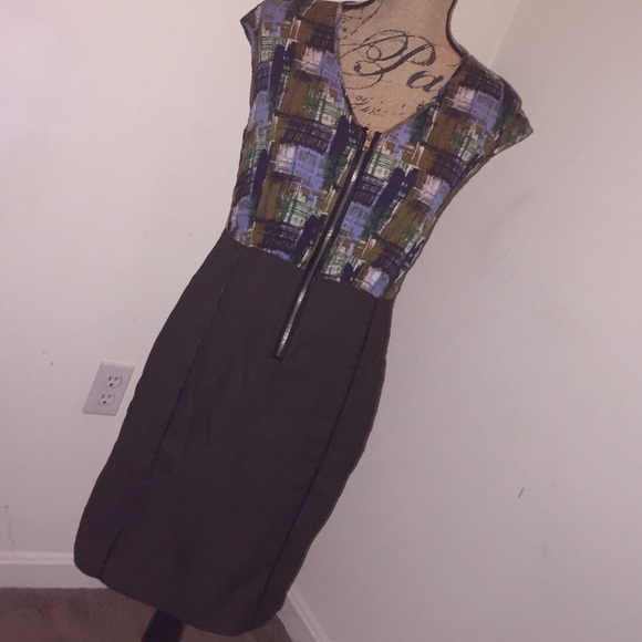 zip front career dress