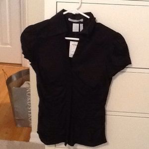 Black button up blouse