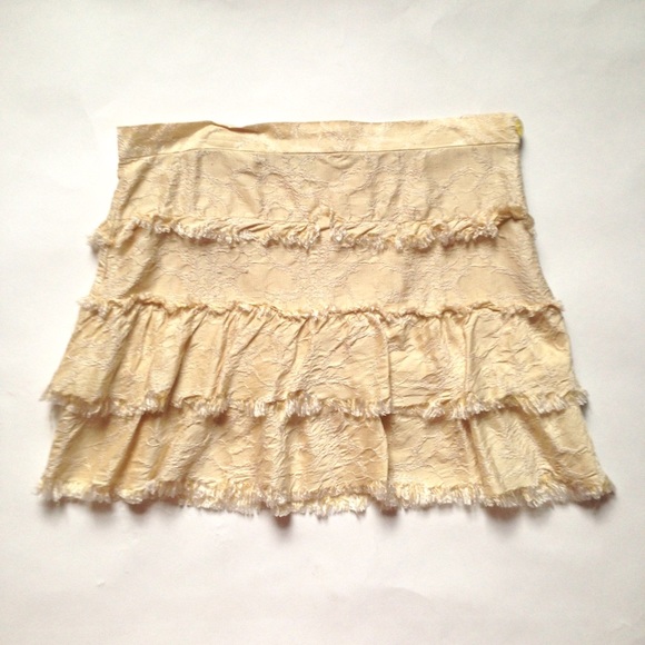 Silky Ruffled Mini Skirt