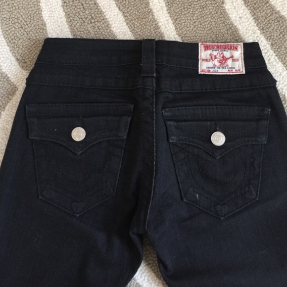 Gorgeous True Religion black skinny JULIE jeans 25