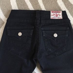 Gorgeous True Religion black skinny JULIE jeans 25