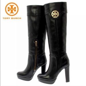 Tory Burch, Selma heeled boots, authentic, A+ cond