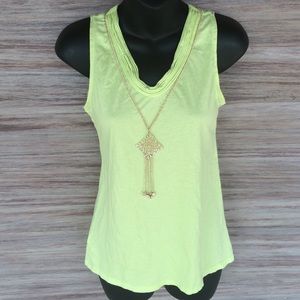 ‼️CLOSET CLOSING‼️ Ann Taylor LOFT lime green tank