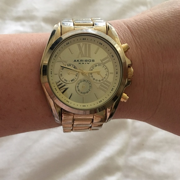 Akribos Accessories - Akribos gold colored watch