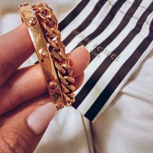 Henri Bendel - double cuff rivet bracelet