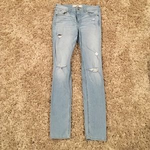 Hollister High Rise Ripped Jeans