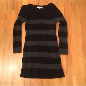 LOFT black grey sweater dress
