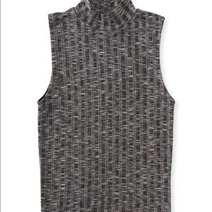 Heathered mock knit tank