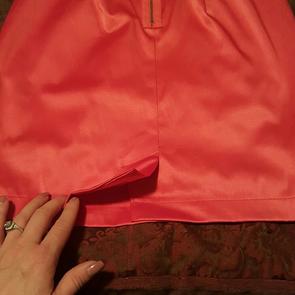 DONATED*  Coral Strapless Dress - Picture 4 of 4