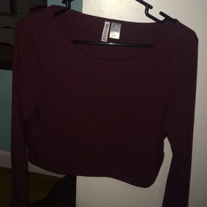Maroon crop top