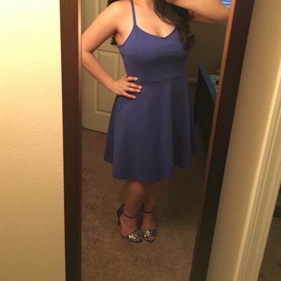 Blue Cross strap dress