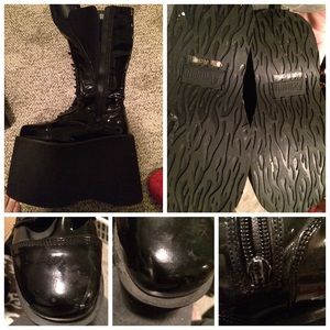 Women's Pleather Platform Boots