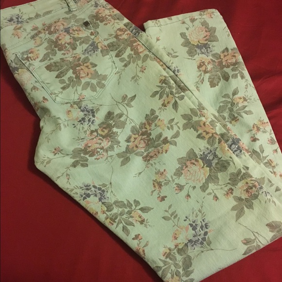 Floral jeans