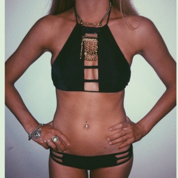 Sexy High Neck Halter Swimsuit