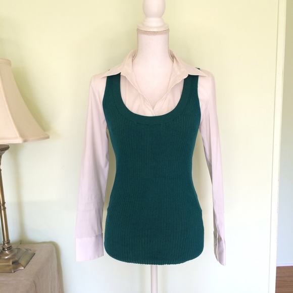 New York & Company teal sweater vest