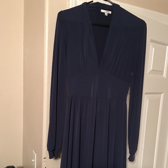 Silk long sleeve Navy Dress!