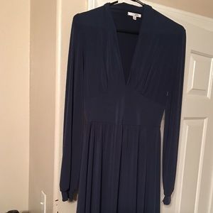 Silk long sleeve Navy Dress!