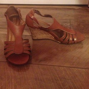 Brown sandal wedges
