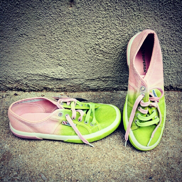 Superga Shoes - Superga pink green ombre
