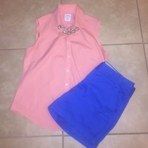 ✨bundle// J.Crew shorts + Brooks Brothers Top✨
