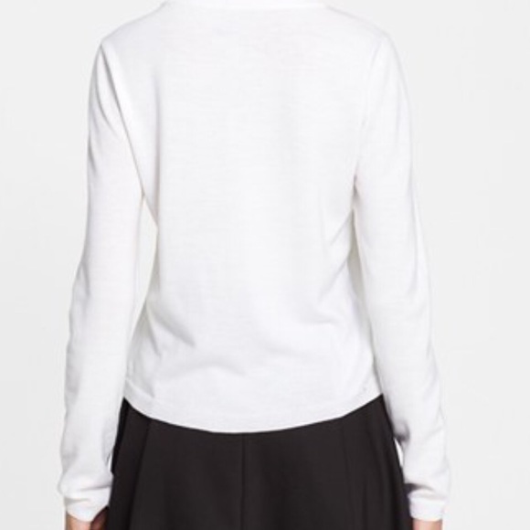 Alice & Olivia white tuxedo cardigan. - Picture 2 of 4