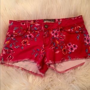 Floral Denim Shorts