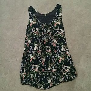 Blouse/floral tank top