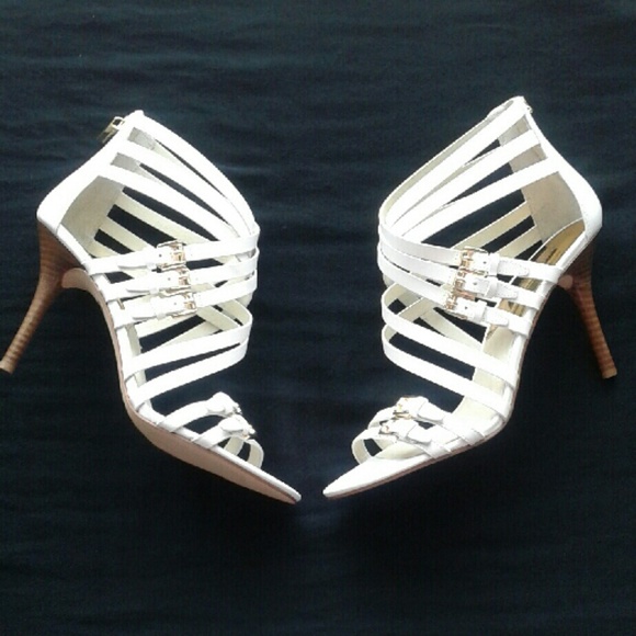 Ava leather white strappy sandals shoes SOLD!! - Picture 2 of 4
