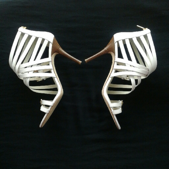 Ava leather white strappy sandals shoes SOLD!! - Picture 3 of 4
