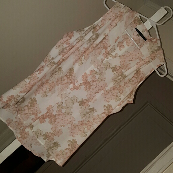 Cream floral blouse size large