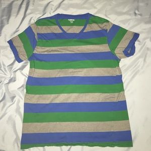 Mens short sleeve striped tee