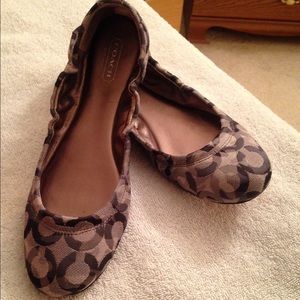 Coach grey ballet flats size 8