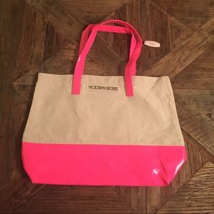 Beach Bag! Victoria Secret Canvas Beach Tote Bag