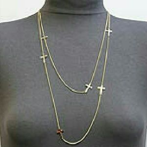 Sideways cross necklace