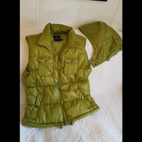 Faded Glory lime green puffy vest