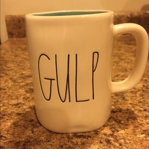 New Rae Dunn GULP mug with teal inside