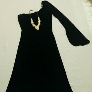 Black half sleeve dress