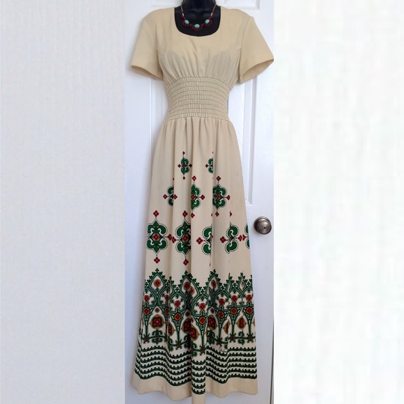 Vintage Shaheen Hawaiian Print Maxi - Picture 2 of 4