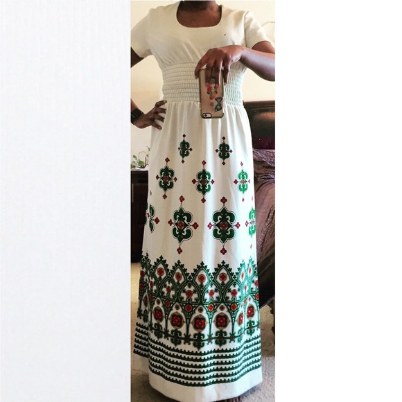 Vintage Shaheen Hawaiian Print Maxi - Picture 3 of 4
