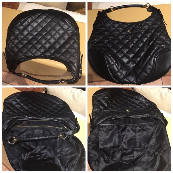 Burberry Prorsum quilted black large bag