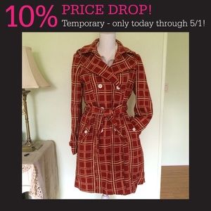 Charlotte Russe red plaid coat