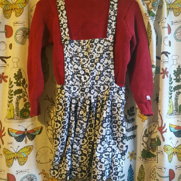 Floral pinafore dress