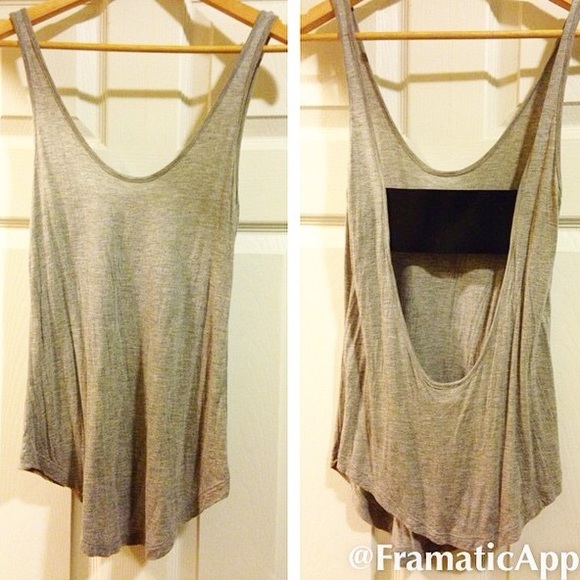 Grey Open-Back Tank